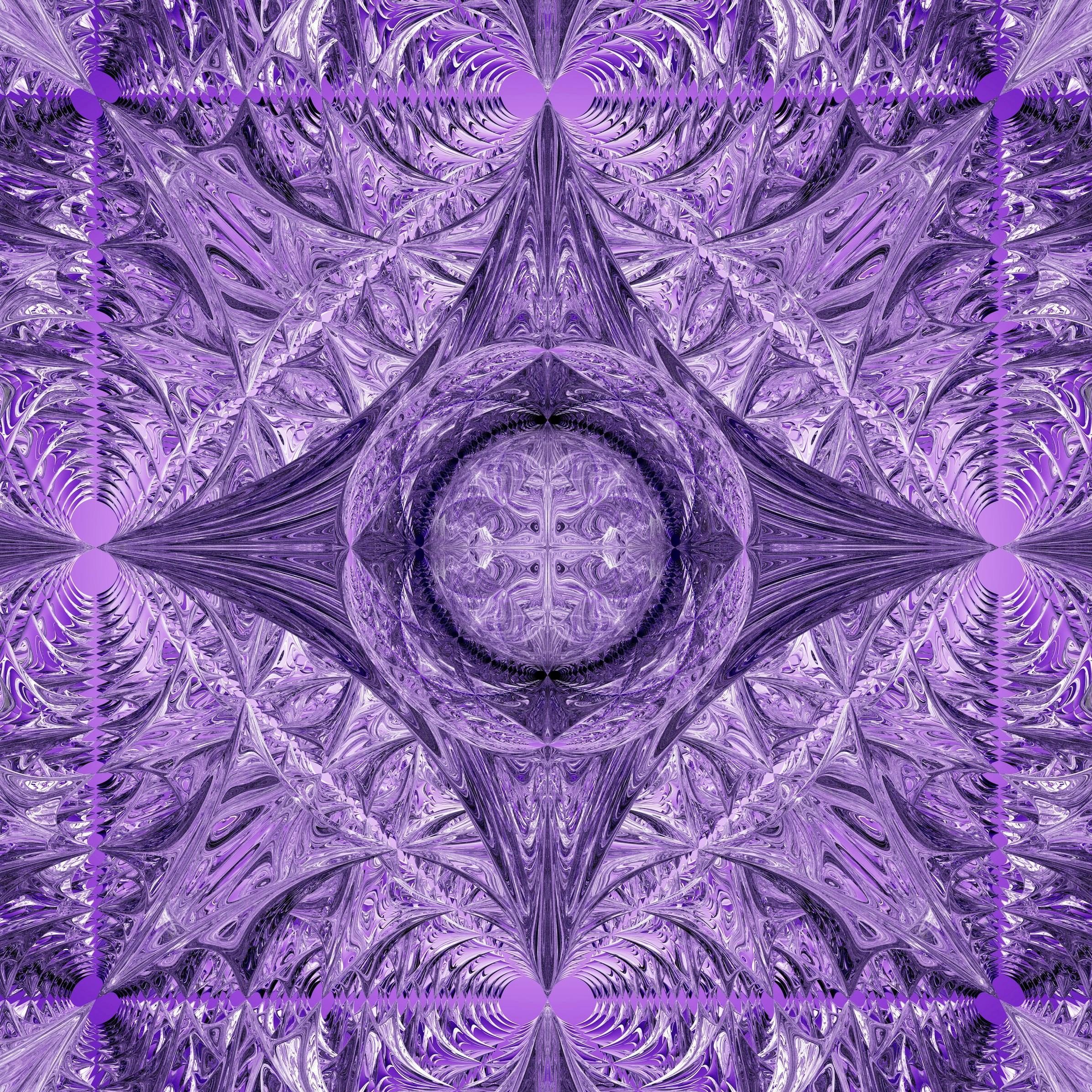 Intricate purple fractal pattern design
