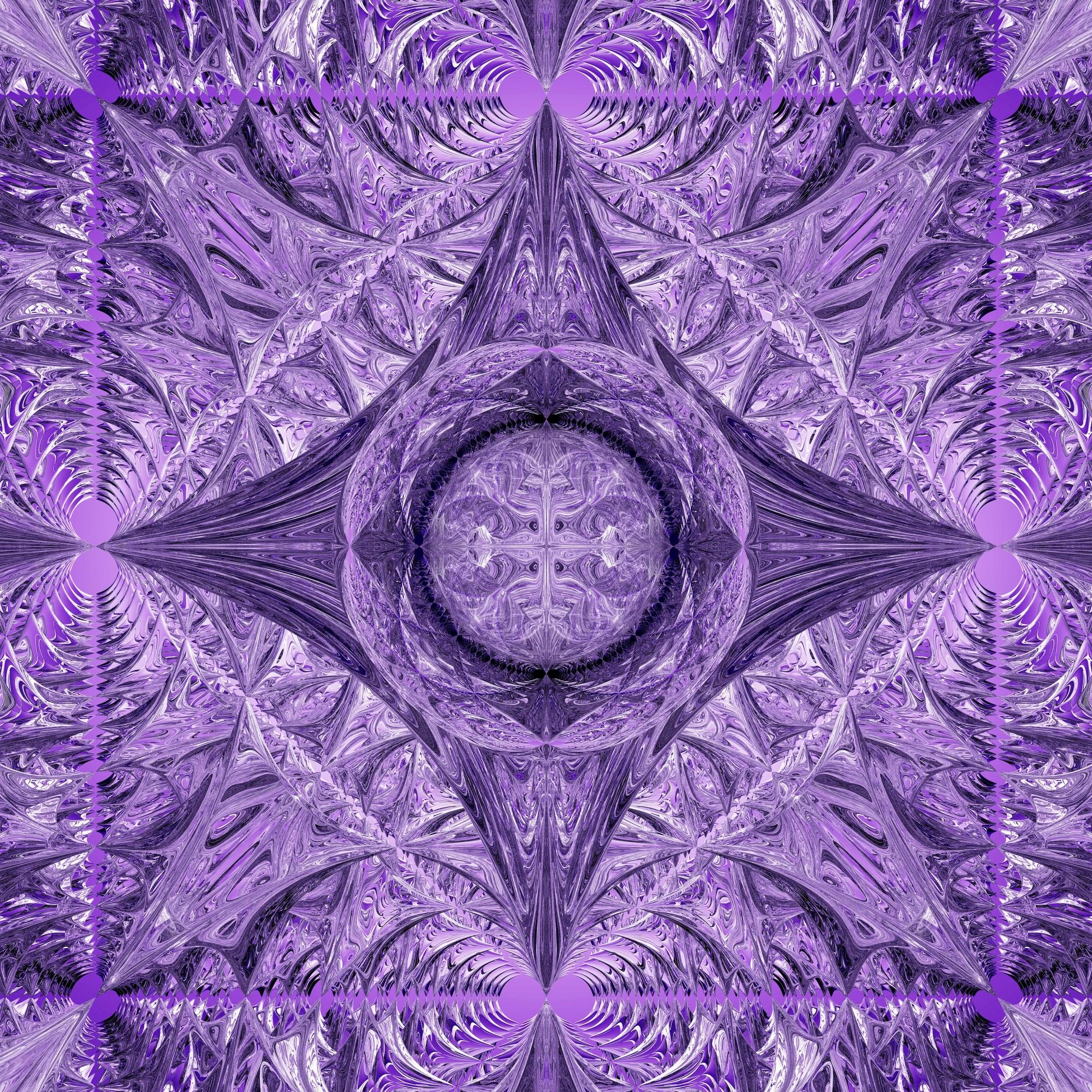 Intricate purple fractal pattern design
