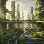 A prime example of biophilic city design in sustainable urban planning.